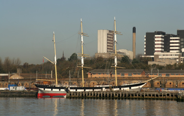The Tall Ship on the River Clyde